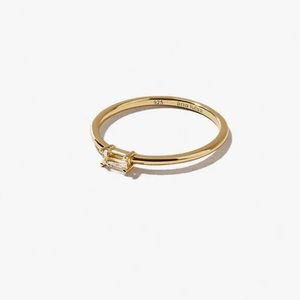 Gold ring with rhinestone from Ana Luisa! Lightly worn!